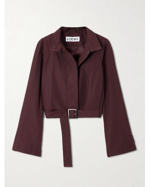 Loewe Jacke Aus Shell Aus Einer Baumwollmischung Mit Gürtel - Rot