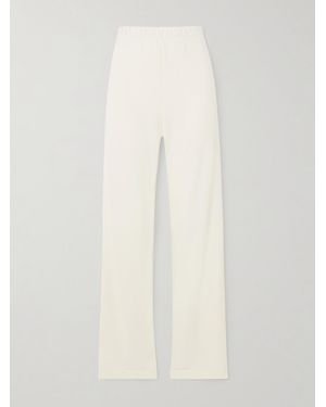 ÉTERNE Cotton And Modal-Blend Jersey Straight-Leg Joggers - White