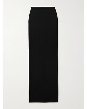 ÉTERNE Stretch-Jersey Maxi Skirt - Schwarz