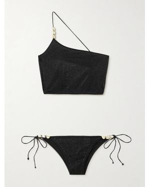 Oséree Asymmetrischer Bikini - Schwarz