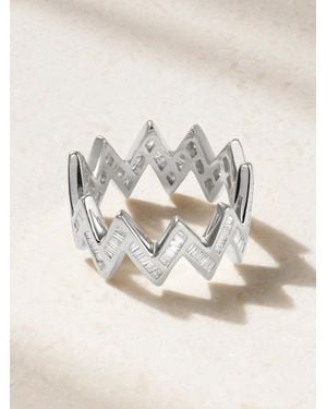 KOLOURS JEWELRY Creo Ring Aus 14 Karat Weißgold Mit Diamanten - Natur