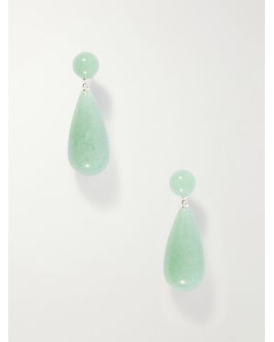 LIE STUDIO The Lola Sterling Aventurine Earrings - Green