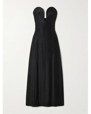 Rabanne Strapless Stretch-Jersey Midi Dress - Black