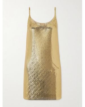 Rabanne Minikleid Aus Metall-Mesh - Mettallic