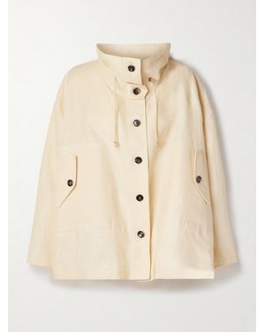 Loro Piana Oversized Linen Jacket - Natural