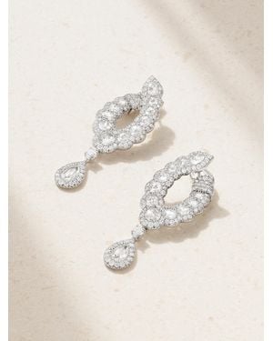 David Morris Mandorla 18-Karat Diamond Hoop Earrings - Natur
