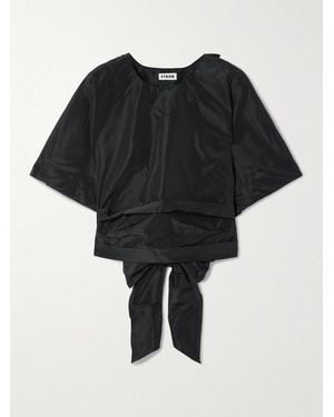 STAUD Michelina Oberteil Aus Taft Zum Binden - Schwarz