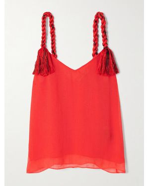 JW Anderson Tasselled Crepon Camisole - Red