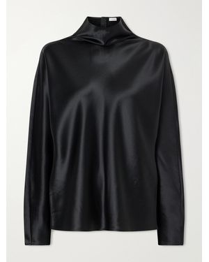 Almala Maddy Duchesse Satin Blouse - Black