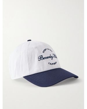 Sporty & Rich Beverly Script Baseballkappe Aus Baumwoll-Twill Mit Stickereien - Blau