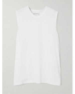 Another Tomorrow Organic Cotton-Jersey Tank Top - White