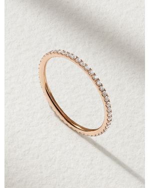 Ileana Makri Anneau En Or Rose 18 Carats (750/1000) Et Diamants Thread - Blanc