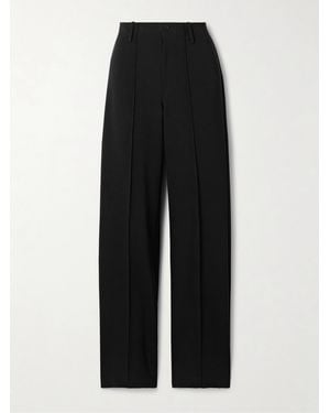 Kallmeyer Damian Striped Twill Straight-Leg Trousers - Black