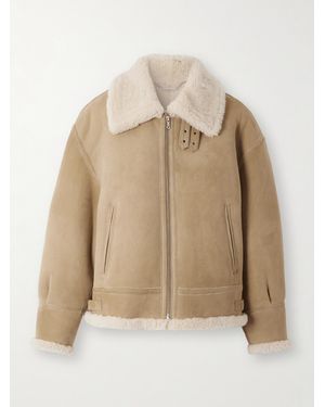 Nour Hammour Portia Shearling Jacket - Natural