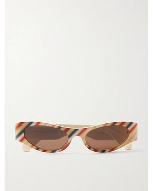 Loewe Paula's Ibiza D-Frame Striped Acetate Sunglasses - Natural