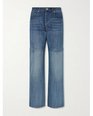 Wales Bonner Chance Frayed Straight-Leg Jeans - Blue