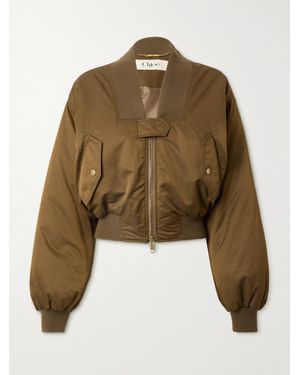 Chloé Cropped Shell Bomber Jacket - Natural