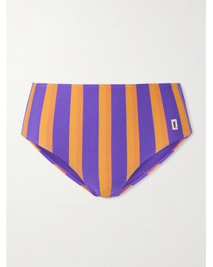 Saint Laurent Striped Bikini Briefs - Blue