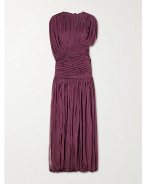 TOVE Gathered Chiffon Gown - Purple