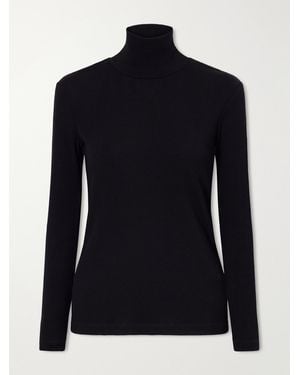 Max Mara Cono Wool-Jersey Turtleneck Top - Blue