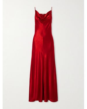 FFORME Emi Maxikleid Aus Gehämmertem Seidensatin - Rot