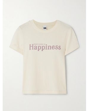 RE/DONE Net Sustain + Pamela Anderson Printed Organic Cotton-Jersey T-Shirt - Natural