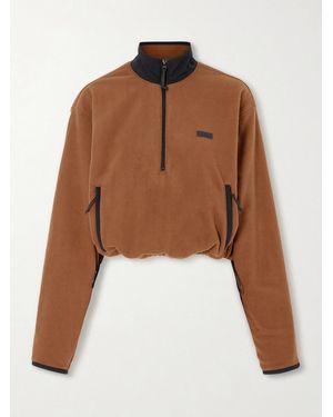 Skims Pull À Fermeture À Glissière Outdoor Fleece, Chai - Marron