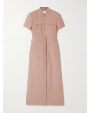 LIBEROWE Imperial Wool-Crepe Midi Dress - Pink