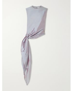 Abadia Knotted Faille Top - White