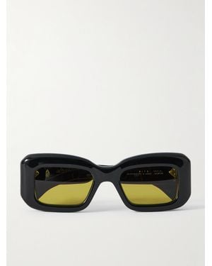 Jacques Marie Mage Vito Sonnenbrille Mit Eckigem Rahmen Aus Azetat - Schwarz