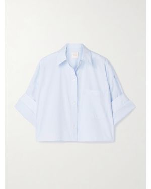 Twp Next Ex Cropped Cotton-Poplin Shirt - Blue
