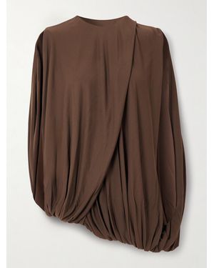 Loewe Draped Jersey Blouse - Brown
