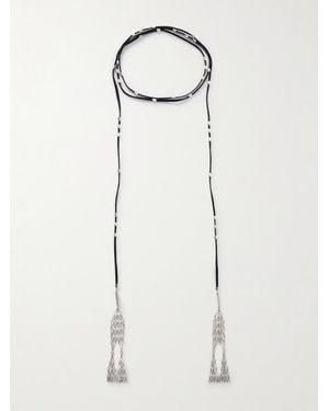 Isabel Marant Leather And-Tone Necklace - Natural