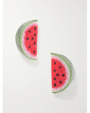 Jennifer Behr Watermelon Resin Earrings - Red