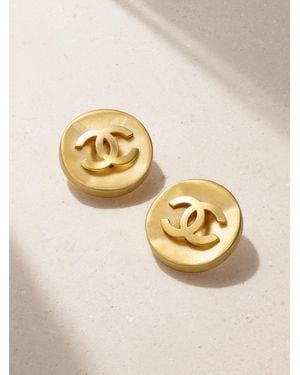 CHANEL Plated Clip Earrings - Metallic
