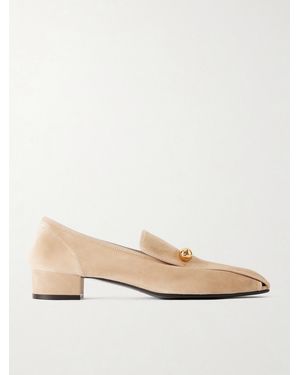 Herbert Levine Showtime 30 Suede Loafers - Natural