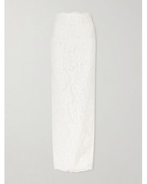 Christopher Esber Reverie Lace And Silk-Satin Skirt - White