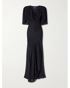 Vivienne Westwood Priscilla Modal, Silk And Wool-Blend Jacquard Muslin Gown - Black