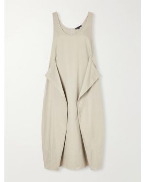 Tibi Cotton-Poplin Midi Dress - Natural