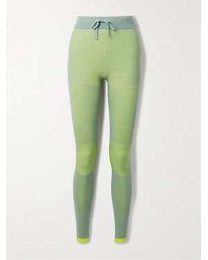 Holden Legging En Laine Mérinos Mélangée Bicolore Airwarm - Vert