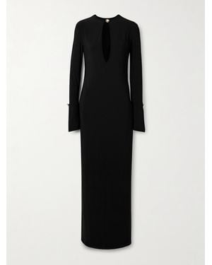 Brandon Maxwell The Sylvie Cutout Stretch-Jersey Gown - Black