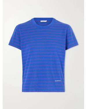 Kallmeyer Kenzie Embroidered Striped Cotton-Jersey T-Shirt - Blue