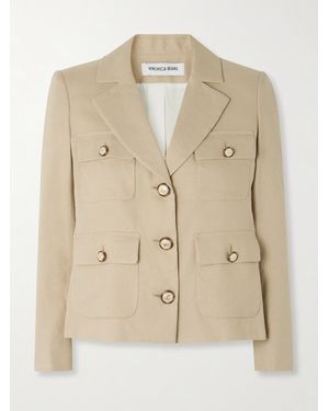 Veronica Beard Schuyler Linen-Blend Twill Jacket - Natural