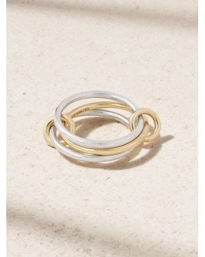 Spinelli Kilcollin Solarium Set Of Three 18-Karat And Sterling Rings - Natural