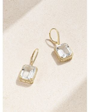 SHAY Portrait 18-Karat, Topaz And Diamond Earrings - Natural