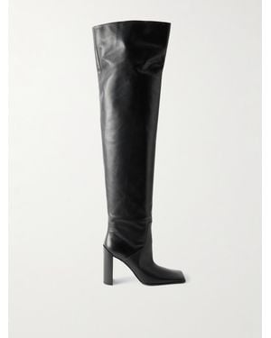 Alaïa Cuissardes En Cuir 90 - Noir