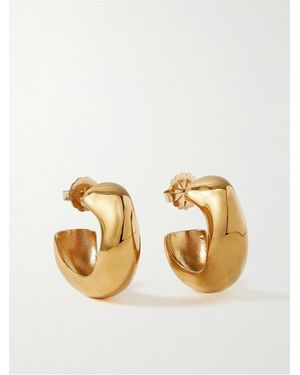 AGMES Celia Medium-Plated Hoop Earrings - Mettallic