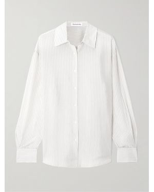 Frankie Shop Peri Oversized-Hemd Aus Oxford Mit Streifen - Weiß