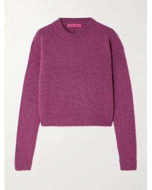The Elder Statesman Cashmere Sweater - Purple