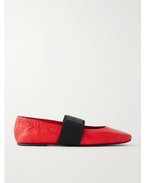 Givenchy Leather Ballerina Flats - Red